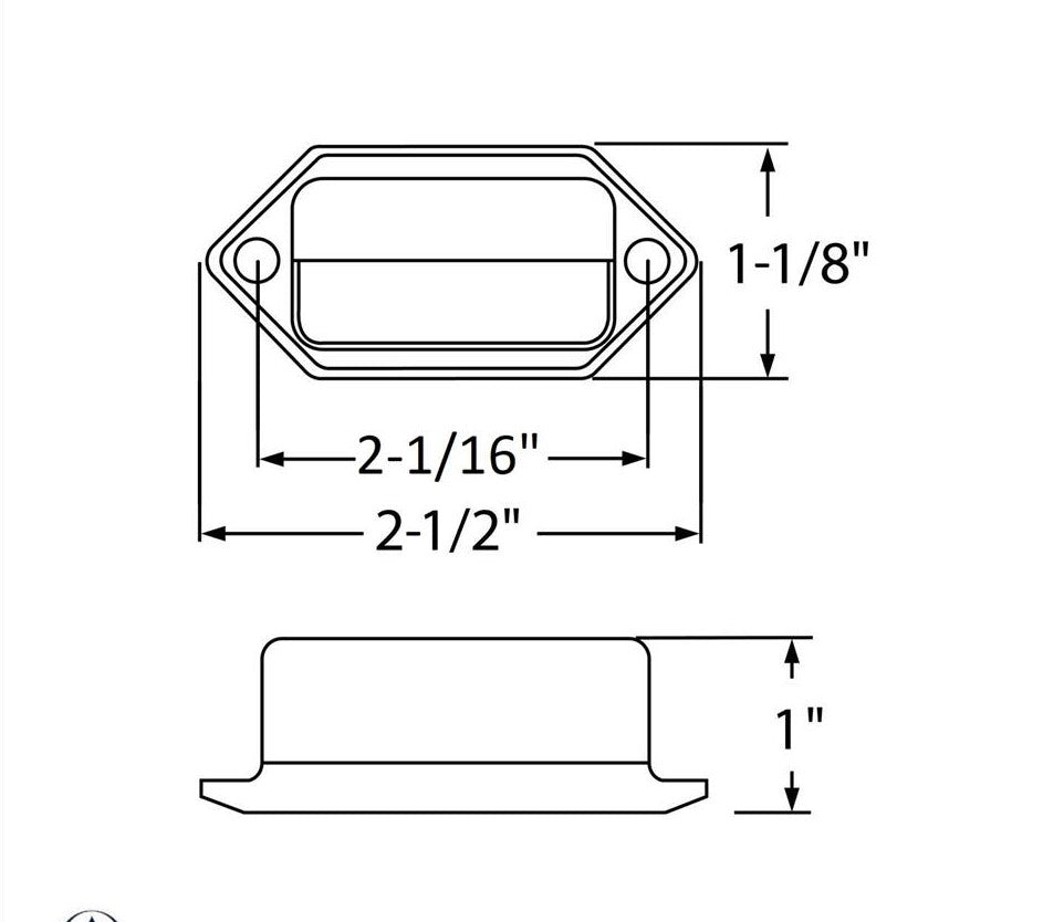 4 White LED Chrome License Plate Light/Utility Light Metal Housing