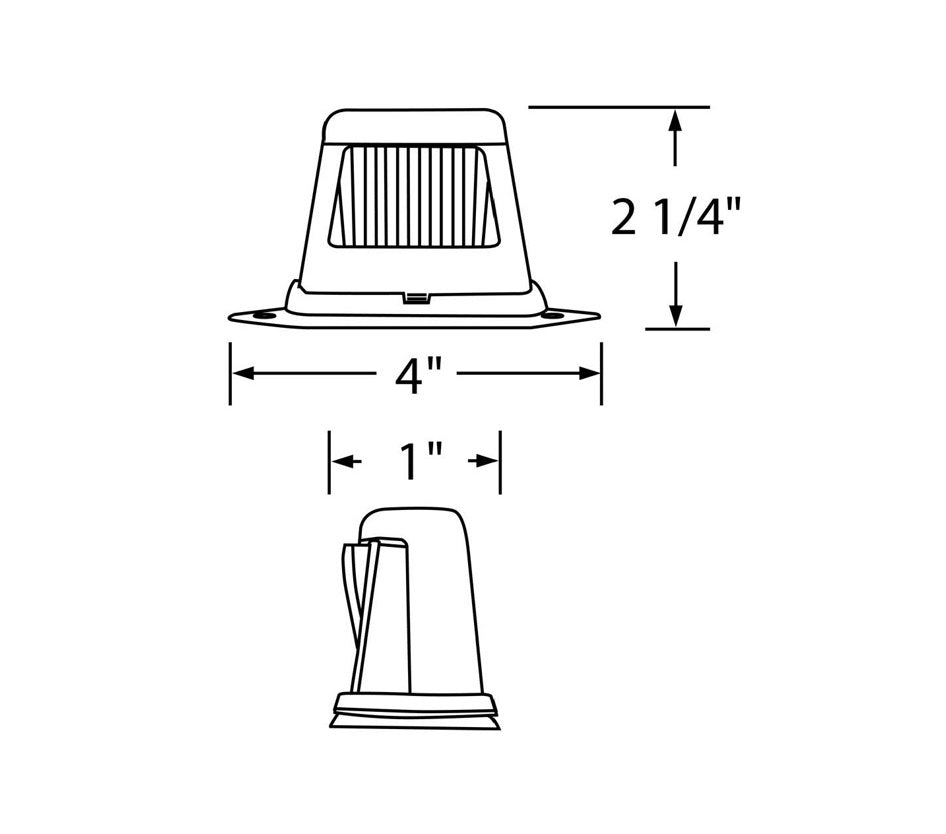 Chrome White LED RV Truck Semi Snowmobile Trailer License Plate Light