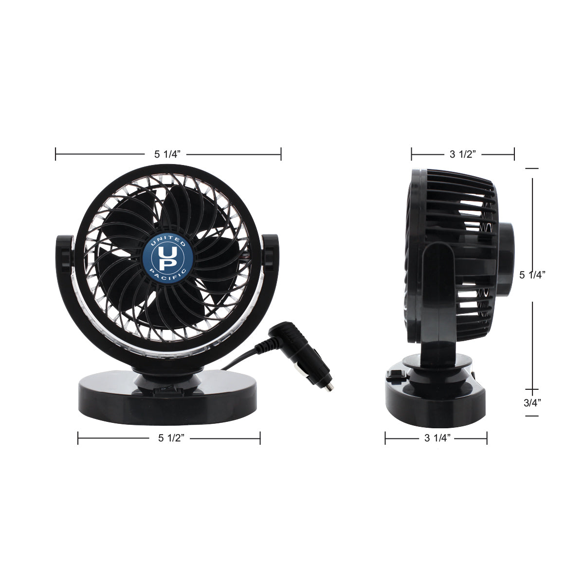 Universal Mini Black 12 Volt Cooling Turbo Fan Car/Truck Interior Dash Mount