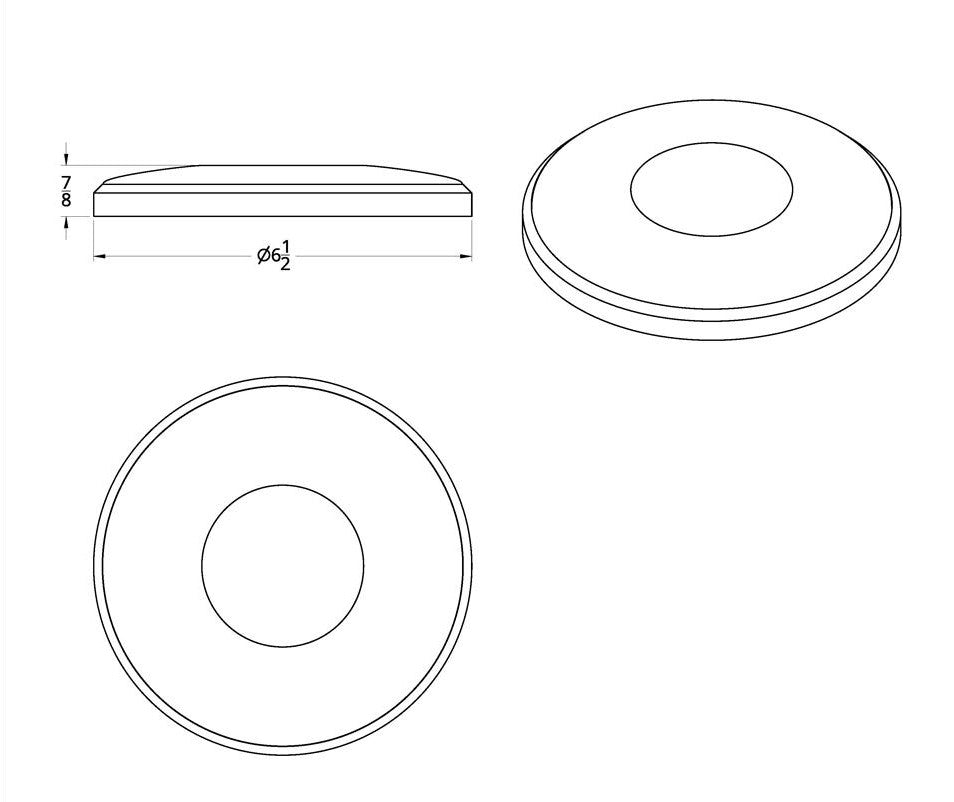(2) Chrome 6-1/2" Round Speaker Covers for Various Peterbilt Modelss