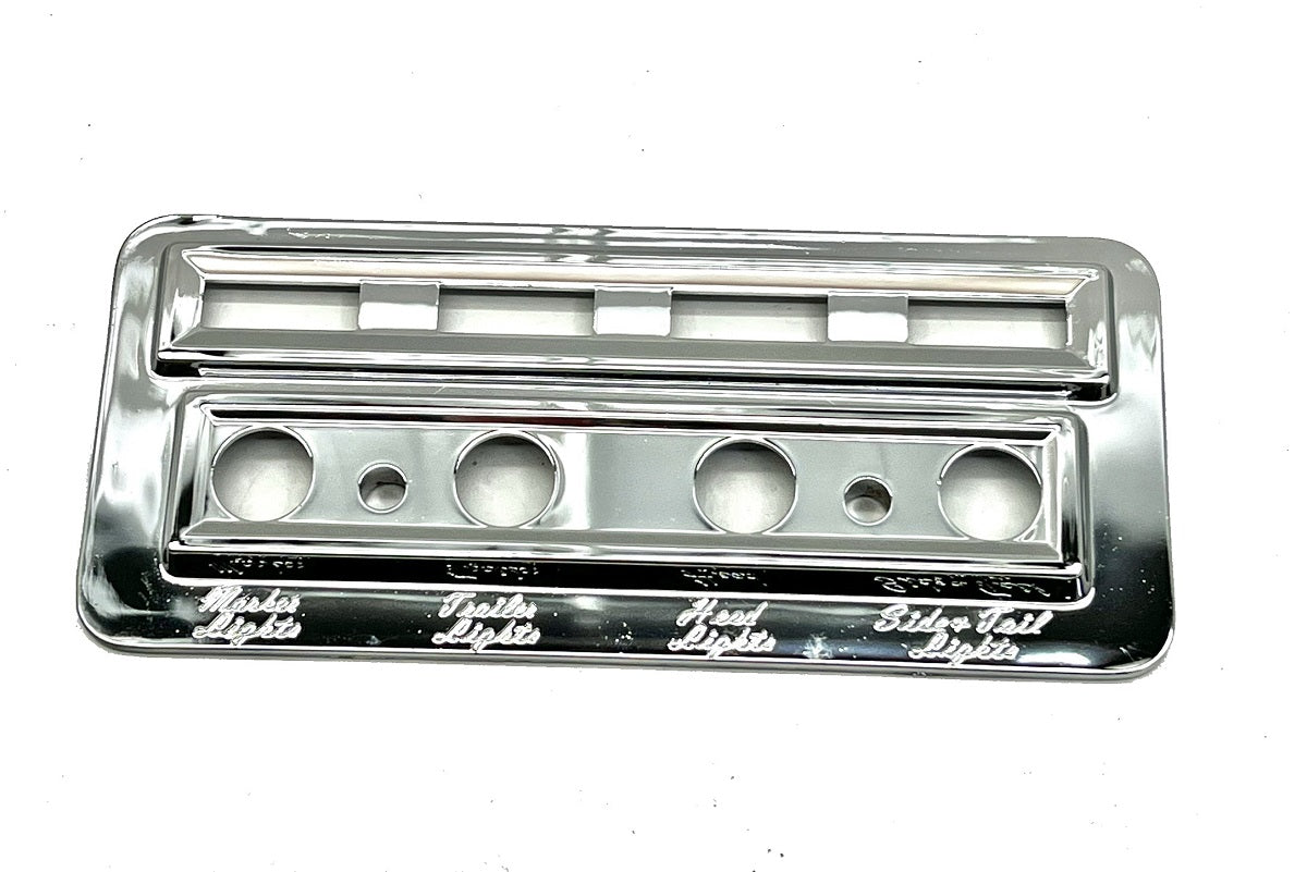 Chrome Plastic Light Switch Indicator Trim 2002-05 Fits Kenworth W900/T800/T600/T2000