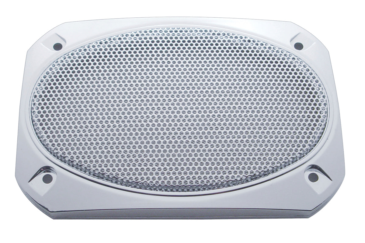 2 Pack of Chrome 6-3/8" X 4-5/16" Speaker Covers For Various Peterbilt Models