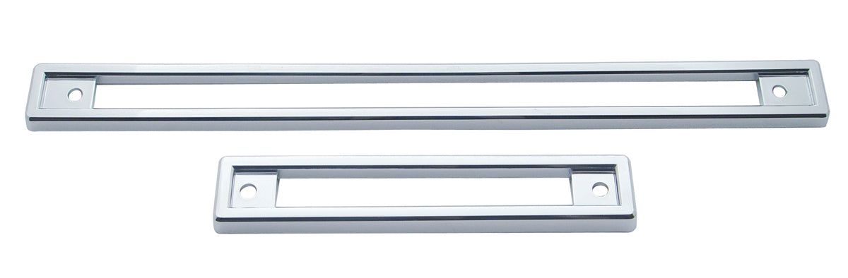 Chrome Plastic Warning Light Panel Bezel 2-Piece 1991-2000 Peterbilt 379/378/377