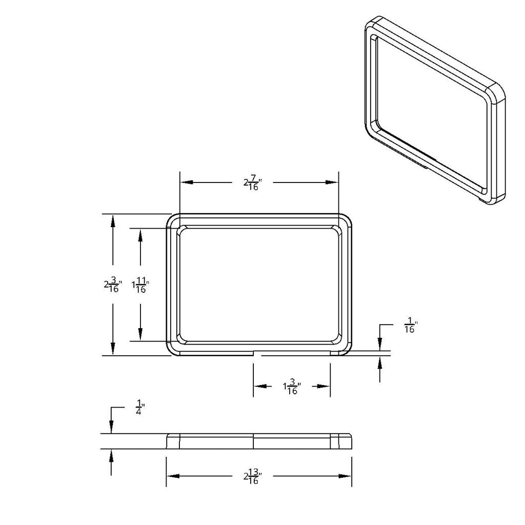 Chrome Plastic Fits Kenworth Center Dash Indicator Bezel with Automatic Transmissions