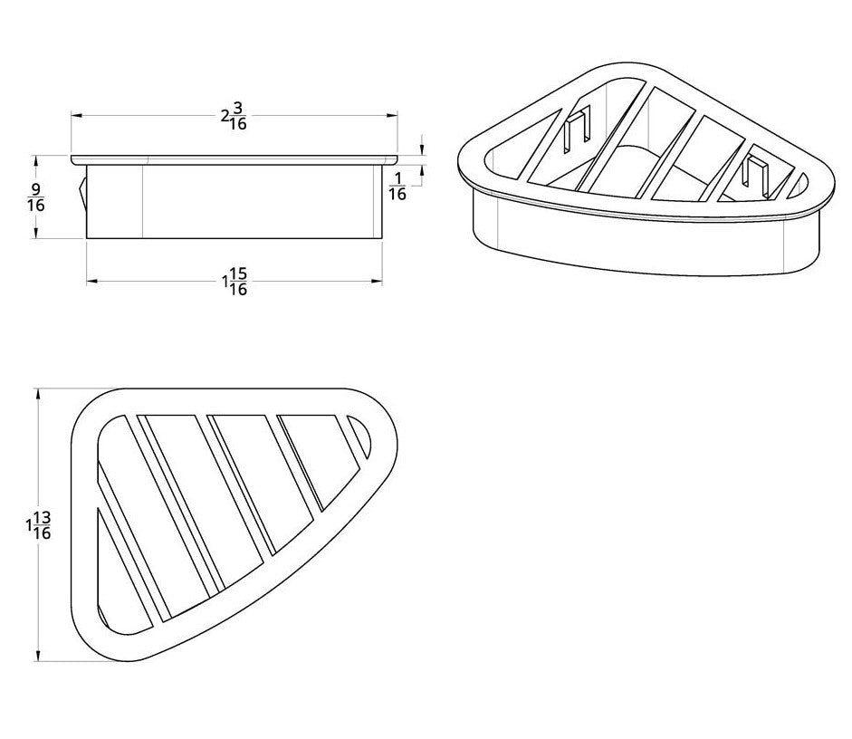 Chrome A/C Vent for 2001-2005 Peterbilt 330, 335, 377, 378, 379 - Driver Side