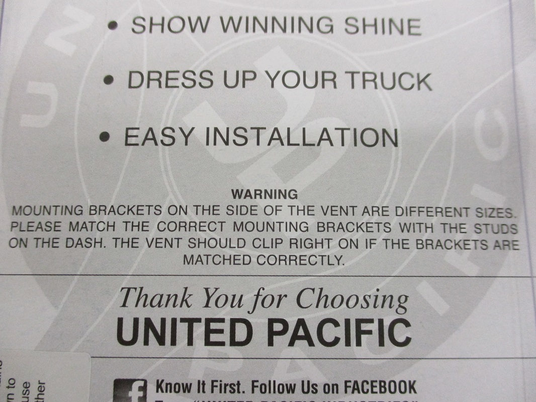 Fits Kenworth 2002+ Heater A/C Vent / Chrome Plastic Dash Center Vent Grill