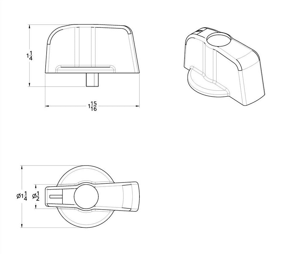 A/C Knob For Freightliner Older Model FL Century, Coronado Columbia - Purple
