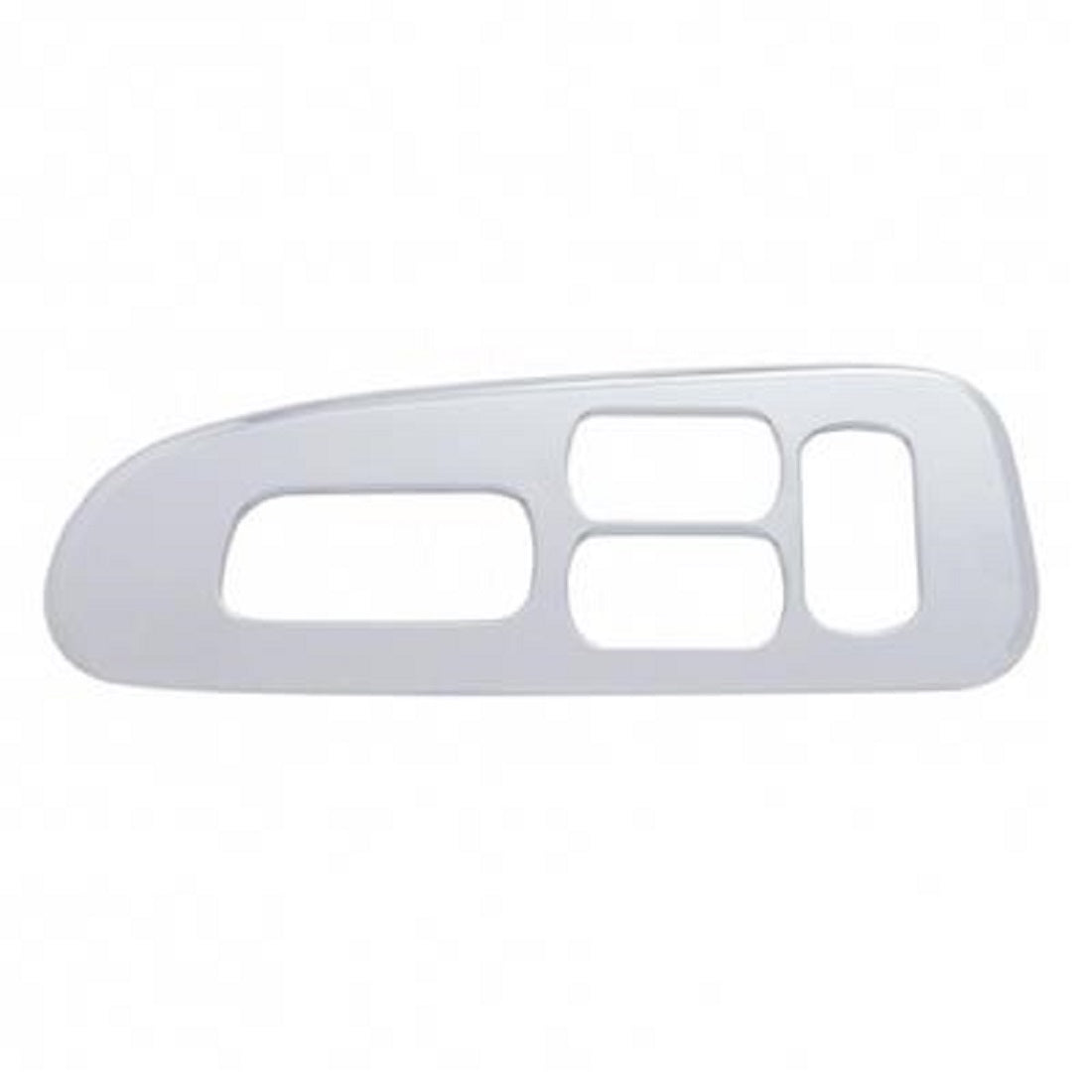 Chrome Plastic Window Switch Panel (4 Cutouts) For 2006-2019 Peterbilt -Driver