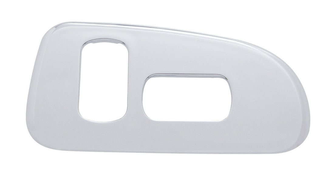 Window Chrome Plastic Switch Panel 2 Cutouts For 2006-2019 Peterbilt -Passenger