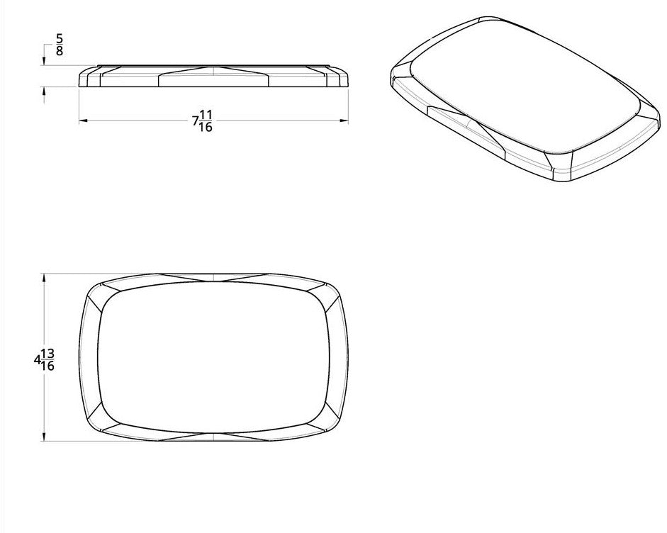 Chrome Rectangular Speaker Cover Peterbilt 389 2008-21, 388 2008-14, 335 2006-14
