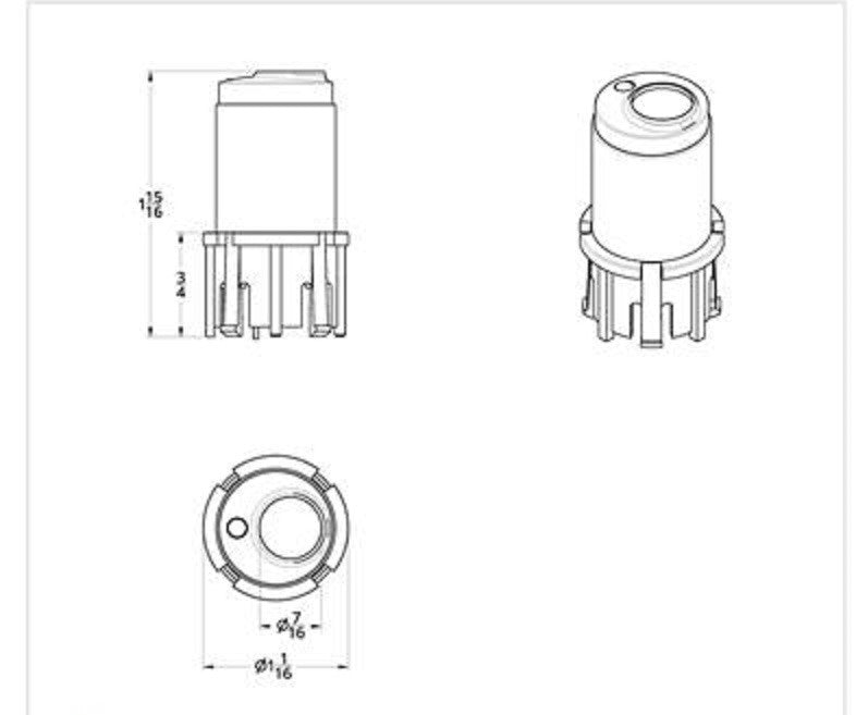 Center A/C Control Knob 2006+ Fits Kenworth - Red Crystal