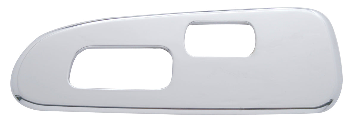 Chrome Plastic Window Switch Panel (2 Cutout) For 2006-2019 Peterbilt -Driver