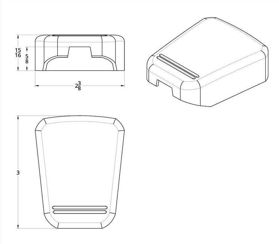 Diagnostic Plug Cover 2006-18 Peterbilt 379, 389, 388, 387, 386, 384 Blue