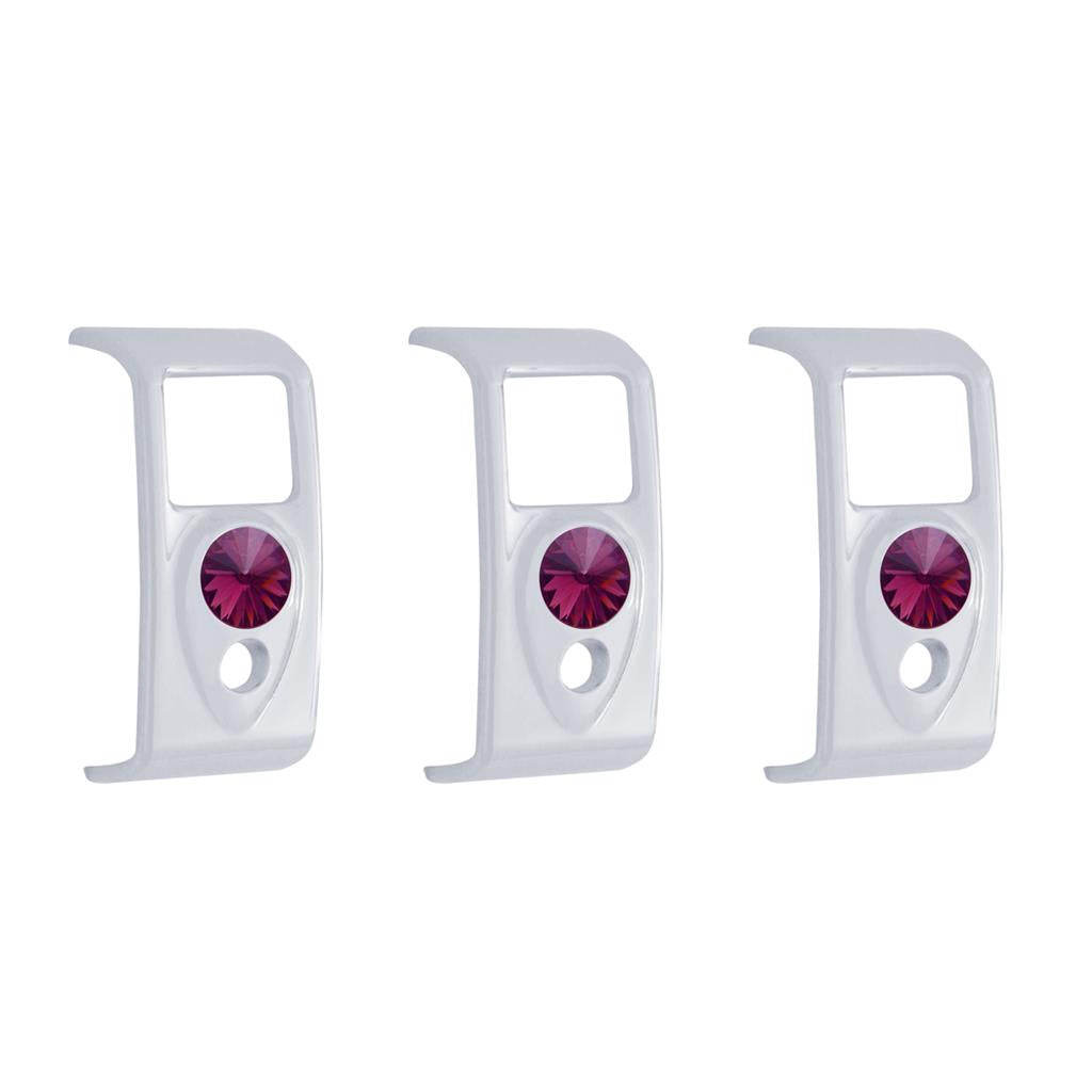(3)Pack Rocker Switch Covers W/Purple Diamond 2006+ Fits Kenworth W900 T800 T660 C500