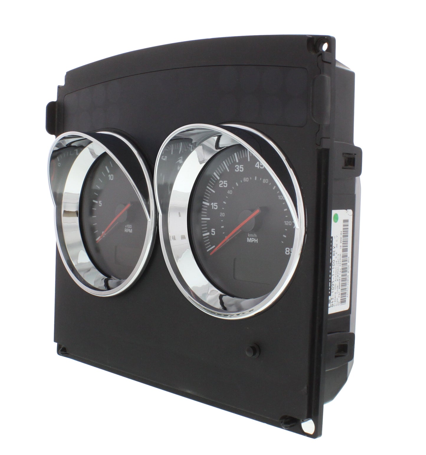 Chrome Speed/Tachometer Gauge Bezel with Visor 2006-18 Fits Kenworth