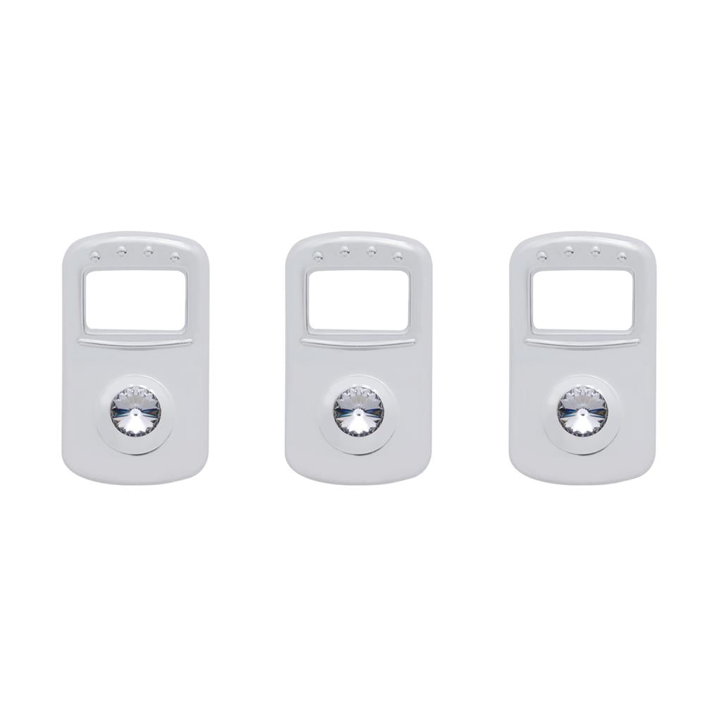 Rocker Switch Cover Fits Kenworth/Peterbilt - Clear Diamond (Card of 3)
