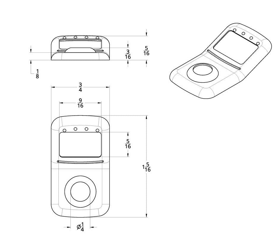Rocker Switch Cover Fits Kenworth/Peterbilt (Card of 3)