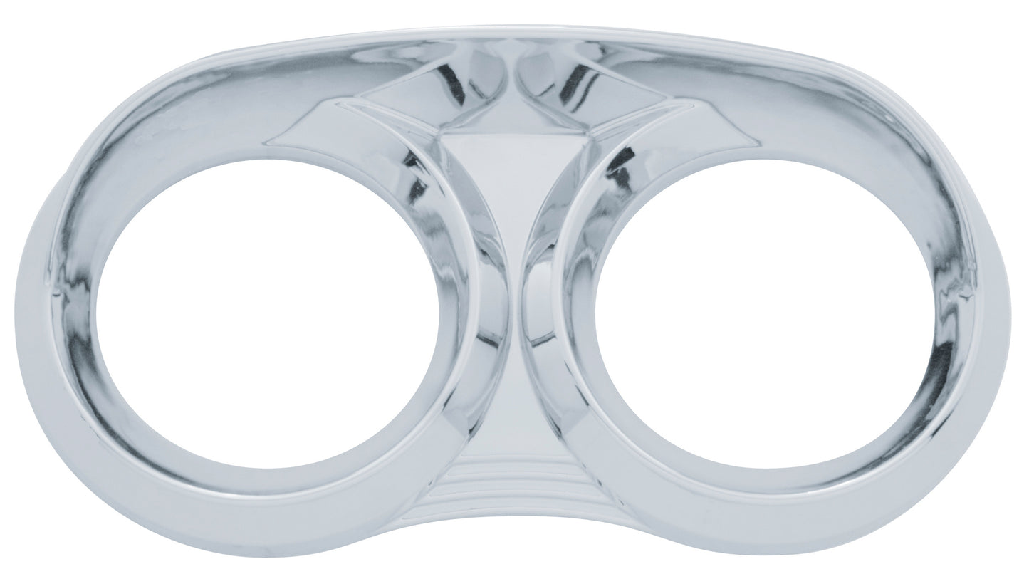 2 Guage Tachometer Speedometer Dual Chrome Bezel W/Visor Peterbilt 379 87-05