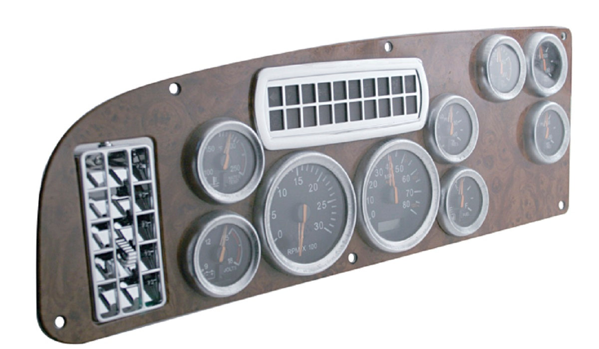 Peterbilt 387 Chrome Warning Light Trim Center Dash Trim