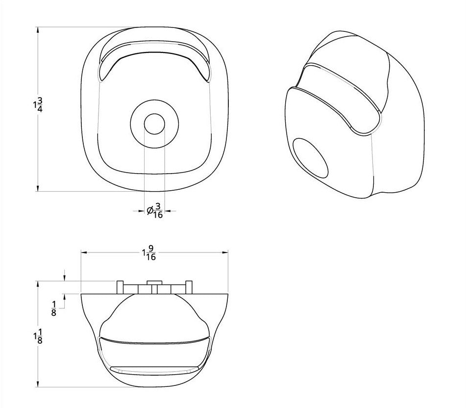 2 Pack of Chrome Plastic Sun Visor Hooks for 2006-2018 Various Peterbilt Trucks