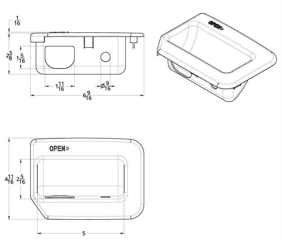 Chrome Interior Sleeper Door Handle Trim Fits Various Peterbilt and Fits Kenworth