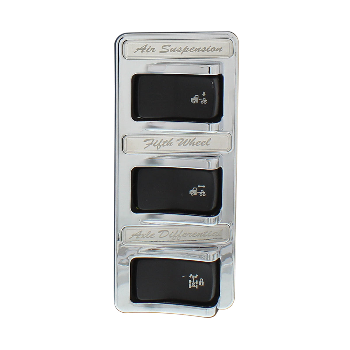 Peterbilt 579 2013-2019 and 2014-2018 567 Chrome Rocker 3 Switch Cover