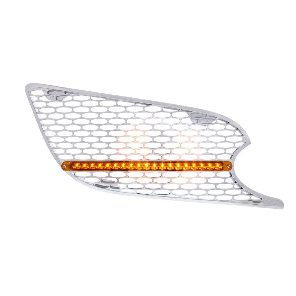Air Intake Grille w/LED Light 2012-21 Peterbilt 579 Amber LED/Amber Lens LH&RH