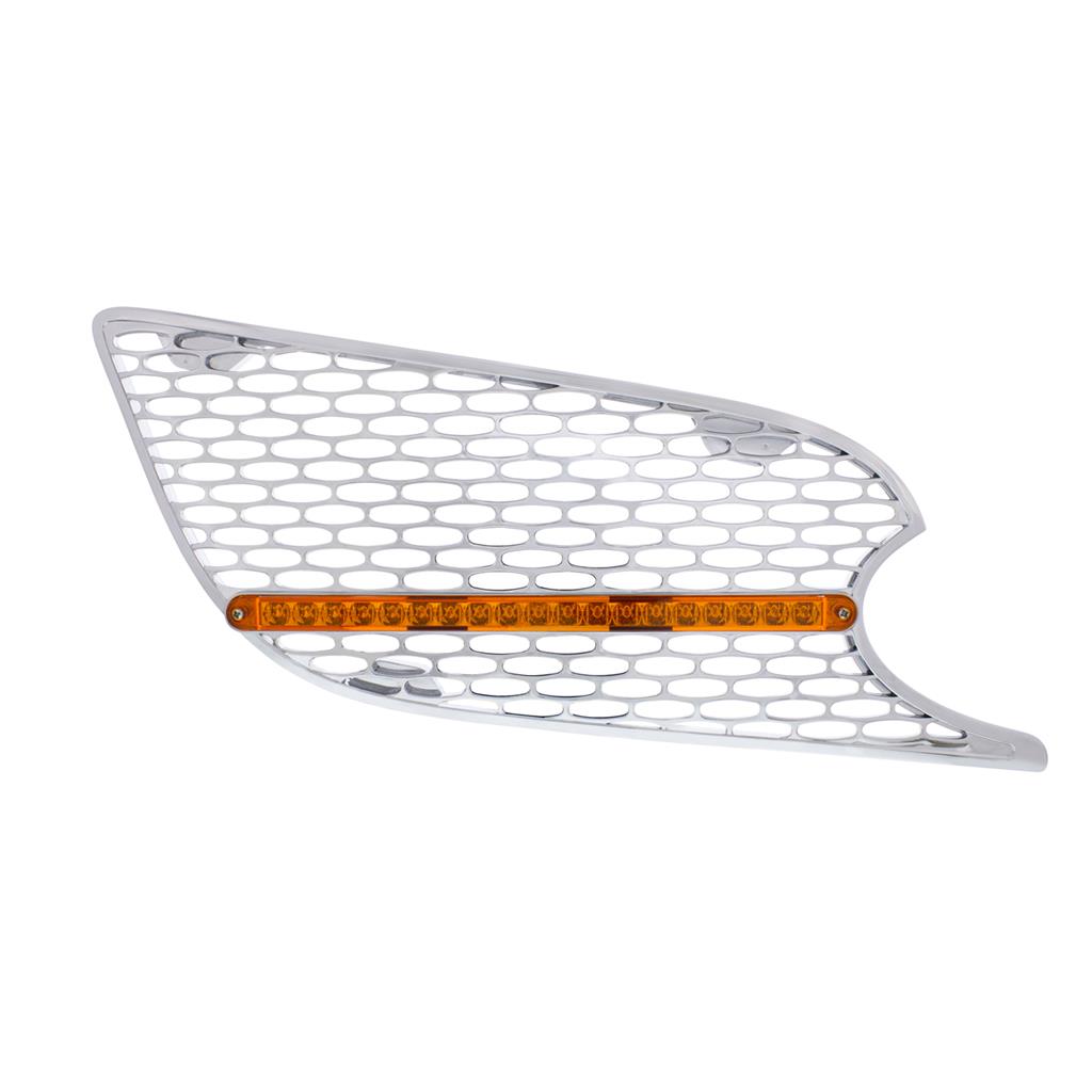 Air Intake Grille w/LED Light 2012-21 Peterbilt 579 Amber LED/Amber Lens LH&RH