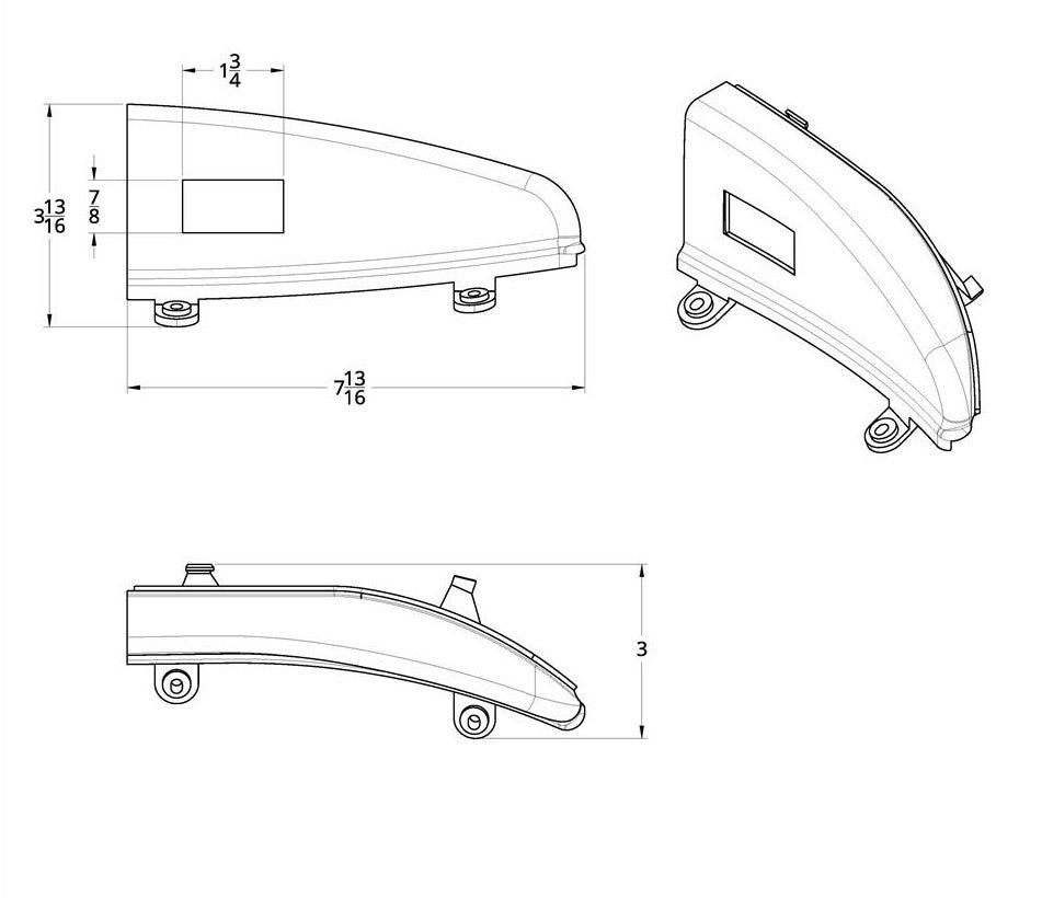 Window Switch panel passenger door 1 hole Chrome Freightliner Century Columbia