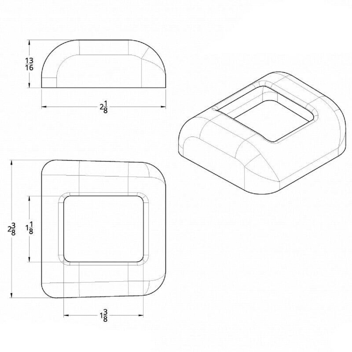 Freightliner Chrome Trailer Brake Handle Base Cover