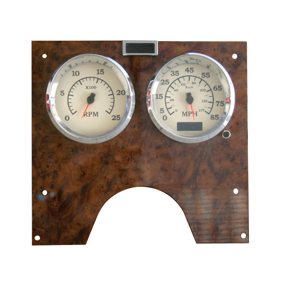 Chrome Plastic Speed/Tachometer Gauge Bezel W/Visor For 2000 - 07 International