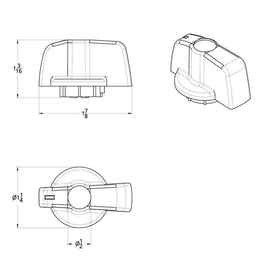 A/C Control Knob Amber Jewel for Newer Model Freightliner Century 2005-2010
