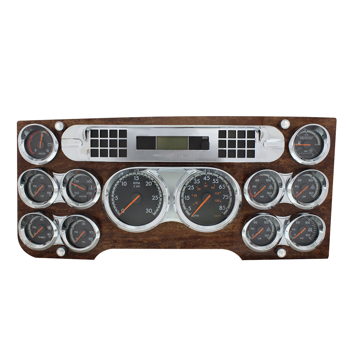 Small 2 Gauge Cluster Bezel Visor 2008-17 Freightliner Cascadia - Horizontal