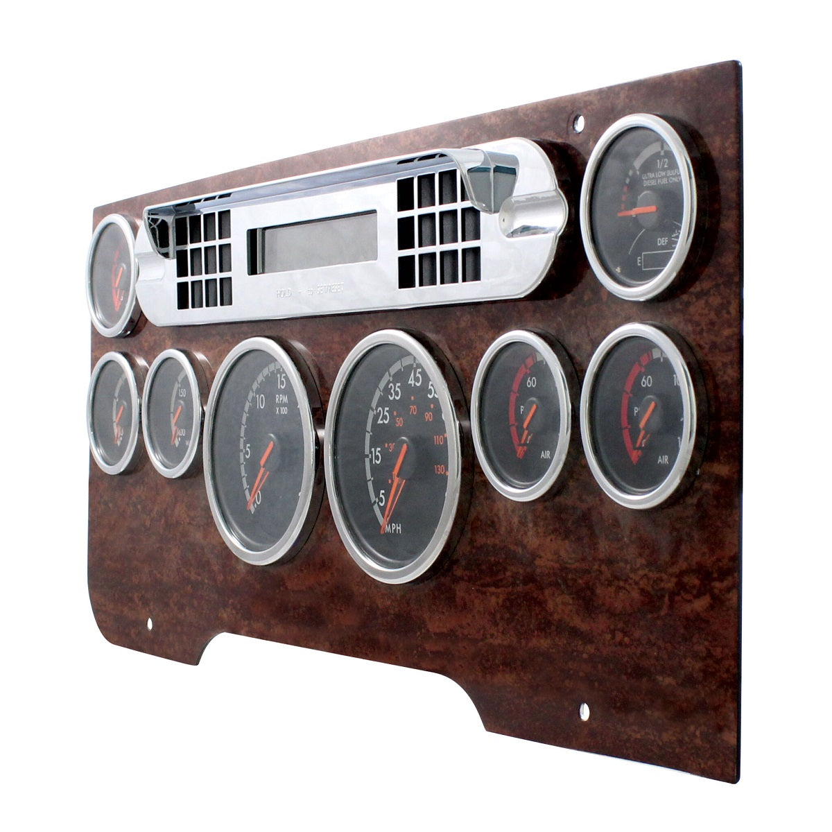 Freightliner Cascadia 2007-18 Chrome Plastic Center Dash Warning Light Panel