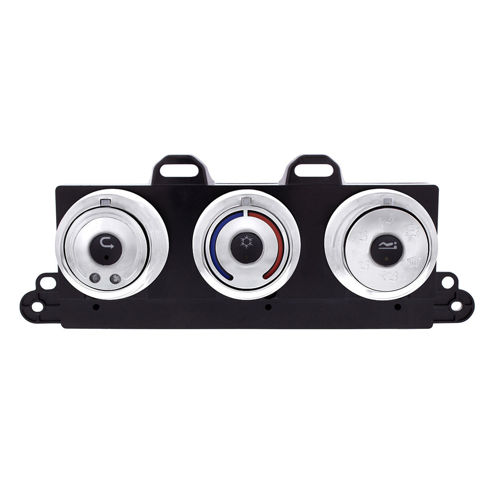 Chrome Plastic A/C Control 6-Piece Dial Covers. 2018-23 Freightliner Cascadia