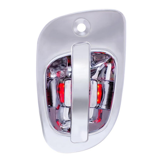 2008-17 (6) Red  LED Chrome Door Handle Cover Freightliner Cascadia RH LH