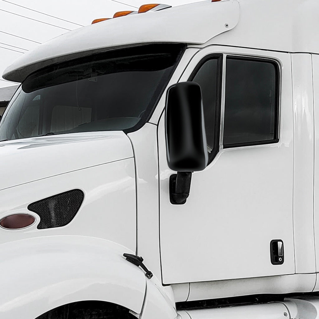 Peterbilt 387, 587 and Fits Kenworth T2000, T700 Black Mirror Cover - Passenger