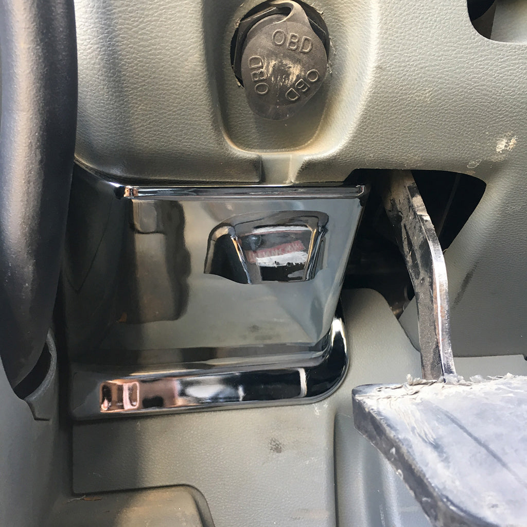 Chrome Plastic Fuse Compartment Access Cover. Fits Various Fits Kenworth T680, T880