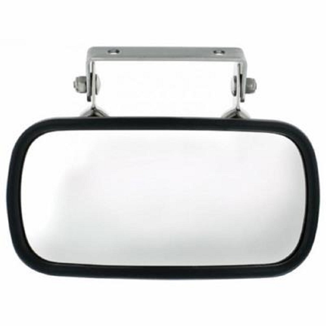 Stainless Steel Rectangular Convex Truck Mirror With U-Bracket - 4" X 8 1/4"