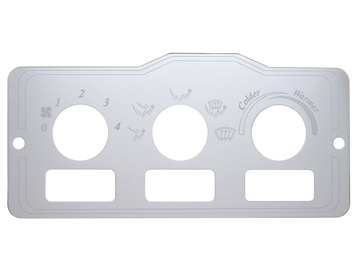 Stainless Steel A/C Control Plate Peterbilt 377/378/379 (2001-2005)