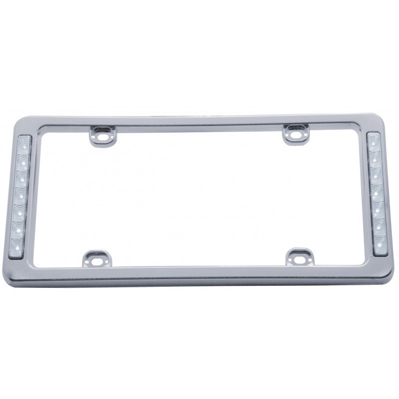 Car Pickup Truck License Plate Tag Frame Holder / White LED Reverse
