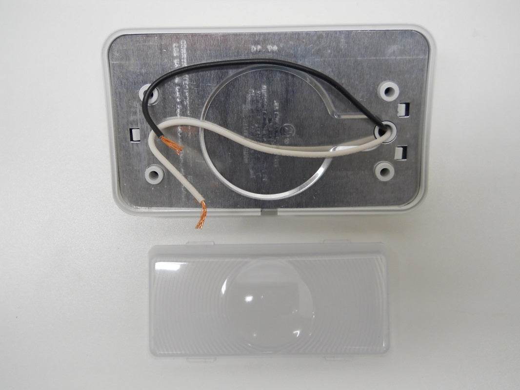 White LED 12V RV Camper Trailer Porch Security Light /Angled White Base / Switch