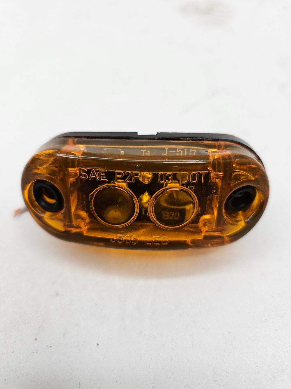Amber LED 2.5" Truck Trailer Clearance Side Marker Light / Hot Dot Surface Mount