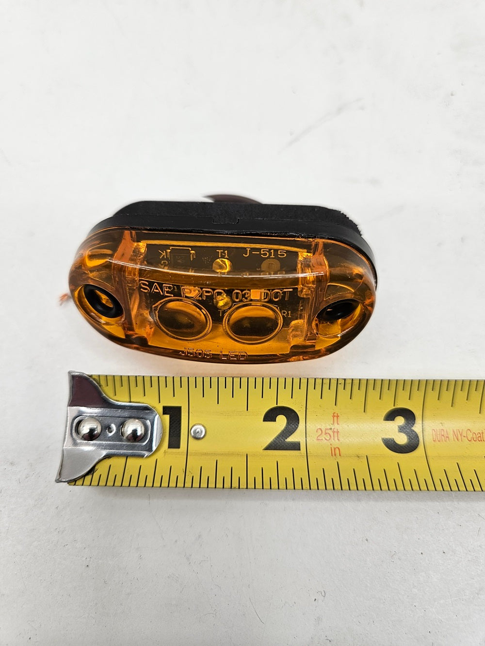 Amber LED 2.5" Truck Trailer Clearance Side Marker Light / Hot Dot Surface Mount