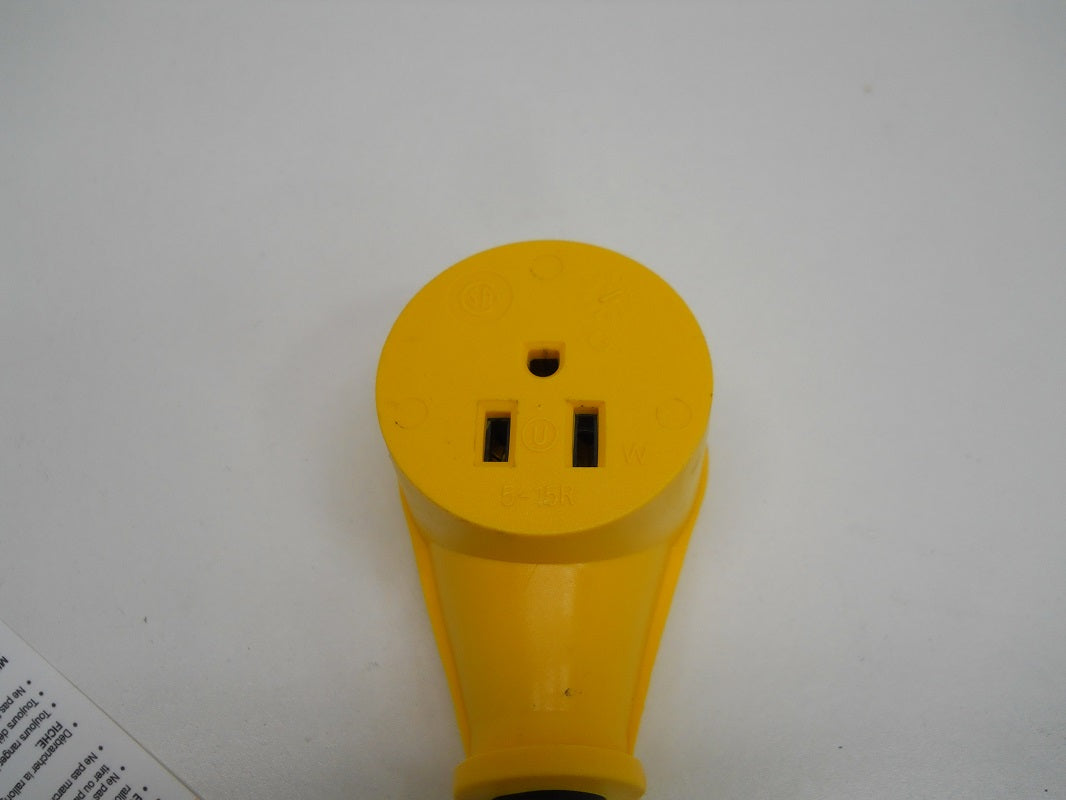 15A Female To 30A Male 12" Pigtail RV Camper Motor Home Dog Bone Adapter Cord