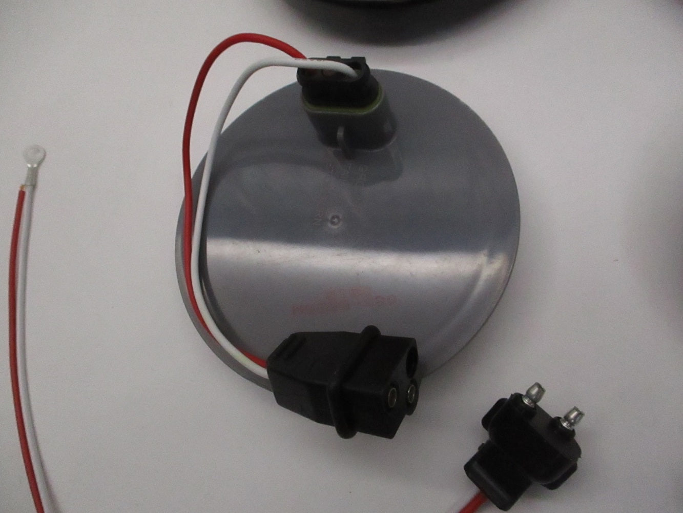 (2) 4" Round Clear White LED Truck Trailer Reverse Back Up Utility Lights