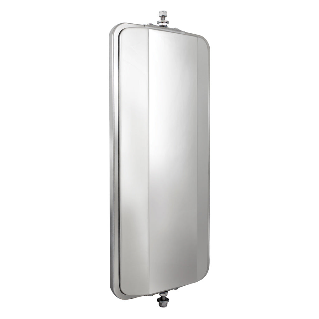 7" X 16" 430 Stainless Steel West Coast Style Mirror Non Heated Truck Semi RV
