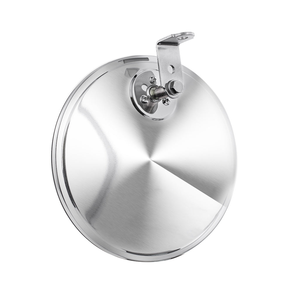 (1) 8.5" Round Convex Truck Semi Mirrors / Stainless Steel Offset Mounting Stud