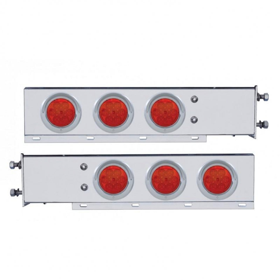 Stainless Steel Mud Flap Hangers / LED Lights / Spring Loaded 2.5" Bolt Pattern