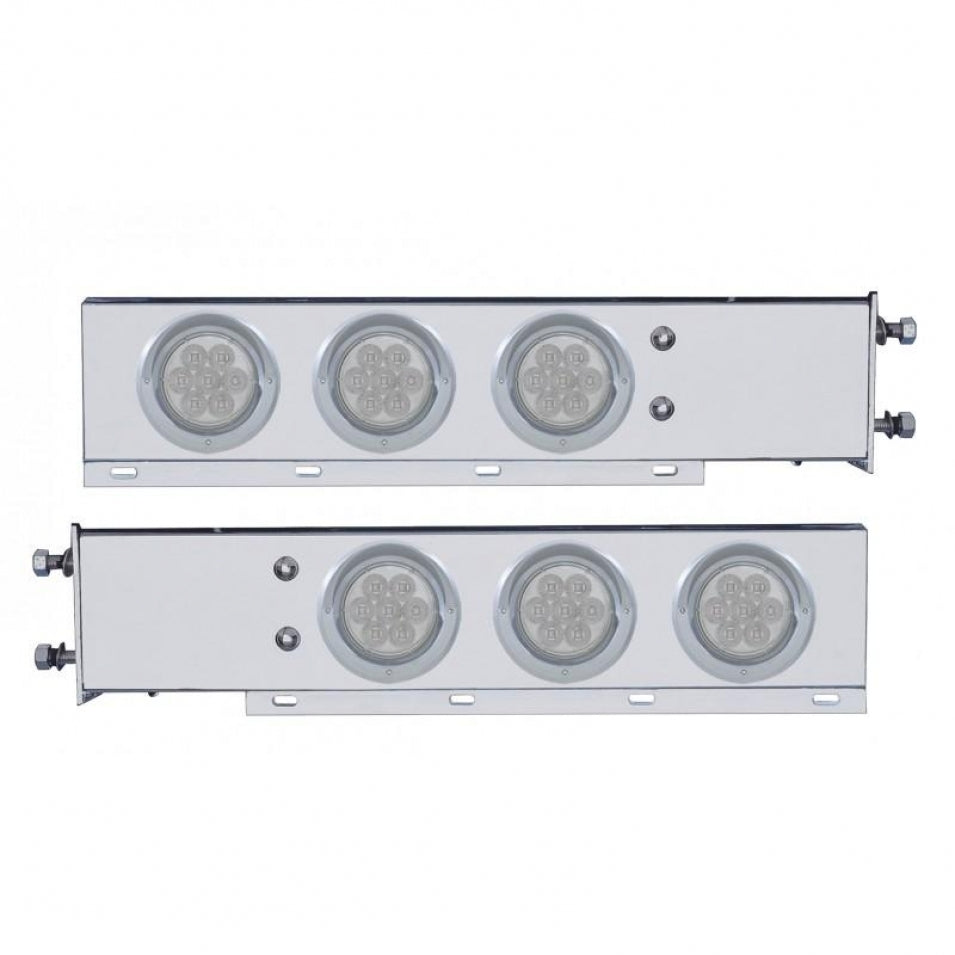 Stainless Steel Mud Flap Hangers / LED Lights / Spring Loaded 2.5" Bolt Pattern